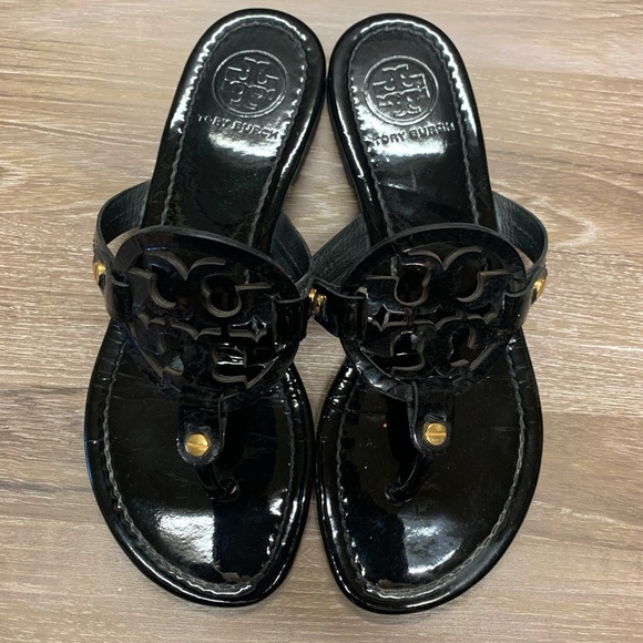 Tory Burch Shoes - Tory Burch Miller  black patent leather sandal 7.5